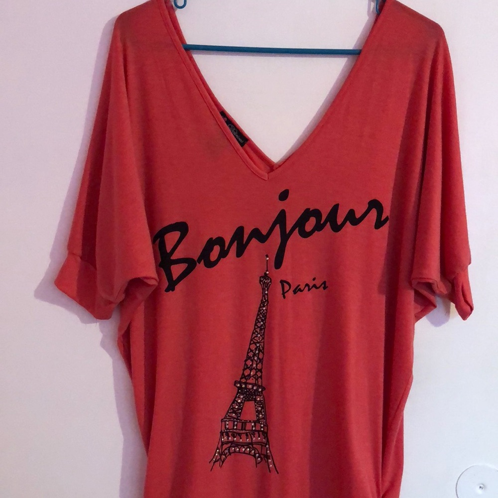 Bonjour Paris mini dress/long shirt